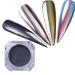 Holographic Nail Powder Holo Powder for Nails Nail Powder Rainbow Mirror Nail Powder Silver Gold Black Holo Manicure Nail Art Pigment Glitter Dust
