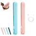 Mini Dual-Purpose Curling Iron Ceramic Mini Hair Curler Portable Mini Curling Iron Travel USB Rechargeable Curling Wand Mini Dual-Purpose Curling Iron for Short Hair (Pink+Blue)