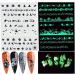 Halloween Nail Art Stickers Glow in The Dark Nail Decals 3D Self-Adhesive Fluorescent Nail Stickers Skull Spider Witch Ghost Pumpkin Bat Snake Nail Design for Women and Girls DIY Acrylic Nail - Buy Online on GoSupps.com