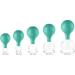 Pulox Cupping Glass Set of 5 - Real Glass Suction Cups (25mm 32mm 40mm 52mm 62mm) - Green | International Shipping Available - Buy Online on GoSupps.com