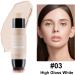 Erinde 3PCS Contour Foundation Stick with Brush - Creamy Blush, Highlighter, Bronzer Pen - Longwear Makeup Set for Cheeks & Lips - #03 High Gloss White, #04 Contouring Color, #01 Milk Tea Pink - Buy Online on GoSupps.com
