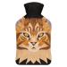 Cartoon Cat Hot Water Bottle With Cover Plush Bed Bottle Hand Warmer For Adults And Children 26.5X15.3cm