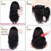 WIGNEE 100% Virgin Human Hair Natural Wave Wig with Bangs - 16 Inch Brazilian Hair Natural Black Color - Buy Online on GoSupps.com