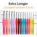 14 Size Crochet Hooks Set 2mm(B)-10mm(N) Ergonomic Crochet Hooks with Case for Arthritic Hands  Extra Long Crochet Needles 14 Size MultiColor - Buy Online on GoSupps.com