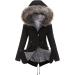 Shop Hanxiulin Women's Oversized Fleece Jacket - Plush Windproof & Elegant Winter Coat in XL Black - Buy Online on GoSupps.com