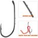 Dr.Fish 100 Pack Baitholder Fishing Hooks - High Carbon Steel Black Nickel, Down-Turned Eye, Surf Fishing Bass Crawler Harness #8-100 Pack - Buy Online on GoSupps.com