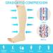 ACWOO Compression Stockings for Men & Women - 2 Pairs Medical Support Socks 15-20 mmHg for Running Sports Cycling & Travel - Beige Open Toe Thrombosis Socks - Buy Online on GoSupps.com