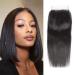 Lace Closure 4X4 Straight Human Hair Closure 12A Brazilian Virgin Hair Swiss Lace Closure Natural Black Machine Made Closure (8Inch free Part) 8 free STW 4x4 Natural Black