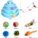 Wefine 14 PCS Cat Toys for Indoor Cats Kitten Pet Interactive Fun Roller Exerciser Track Toys 3 Level Cat Teaser Ball Toys with 3 Colorful Balls Cat Feather Wand Toys - Buy Online on GoSupps.com