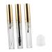 CANIGHT 3pcs Makeup Bottle Empty Mascara Tubes Lip Gloss Bottles Clear Cosmetic Tube Lip Tube Golden Plastic