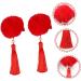 Beaupretty 6 Pairs Tassel Hair Ball Hair Clip Girl Hair Accessories Clips for Hair Chinese Tassel Hairpin Hair Styling Accessories Red Princess Child Issue Card Artificial Fur - Buy Online on GoSupps.com