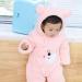 Puseky Newborn Baby Cartoon Bear Snowsuit Winter Coat | Fleece Hooded Footed Romper Jumpsuit | Unisex Baby Winter Clothes Bodysuit Pink (3-6 Months) - Buy Online on GoSupps.com
