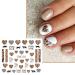 Brown Leopard Print Nail Stickers - Water Transfer Decals for Cute Nail Design - Autumn/Winter Manicure - Women/Girls Nail Decoration - Buy Online on GoSupps.com