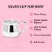 Krysaliis Sterling Silver Bulge Cup | Engravable Keepsake Gift | Solid 925 Sterling Silver | Premium Gift Box - Buy Online on GoSupps.com