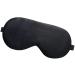 Men Women Silk Sleep Eye Mask Adjustable Strip Light Blocking Travel Sleeping Shift Work Eye-mask (Black)