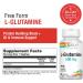 Solaray L-Glutamine 500mg VegCaps - Muscle Recovery, GI & Immune Support | Non-GMO Vegan Formula | Lab Verified - Buy Online on GoSupps.com