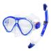 Kids Snorkel Set Dry Top Snorkel Mask for Kids with Carrying Bag Luminous Scuba Gear Youth Junior Child Snorkeling Gear for Boys and Girls Age from 5-13 Years Old Blue