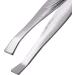 Silver Slanted Flat Tip Metal Hair Eyebrow Tweezer for Lady - Buy Online on GoSupps.com