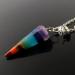 Reiki Energy Healing Crystal Point Dowsing Pendulum Dowser With 7 Chakra Type - Buy Online on GoSupps.com