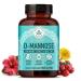 Natural D Mannose 1000mg Capsules | Antioxidant-Rich Cranberry Supplement with Hibiscus & Dandelion | 4-in-1 DMannose Pills for Urinary Tract Health for Women | Clear UTI Support | 30-Day Supply