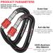 Flintronic Twist Lock Aluminum Carabiner Hook - 12KN Black - Ideal for Hammocks Swings Camping & Fishing - Durable Outdoor Equipment - Buy Online on GoSupps.com