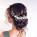 Unicra Flower Bride Wedding Hair Vine Silver Pearl Headpiece Bridal Headband Rhinestone Hair Accessories for Women and Bridesmaid - Buy Online on GoSupps.com