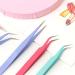 MAXLEAF Stainless Tweezers Set - Straight and Curved for Eyelash Extensions, Electronics, and Scrapbooking - Purple - Buy Online on GoSupps.com