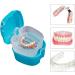 Gusengo Denture Container - Dark Blue Plastic Braces Storage Box with Sieve for Prosthesis Teeth Cleaning | International Shipping - Buy Online on GoSupps.com