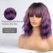 Esmee Ombre Violet Short Wig for Women | 14-Inch Heat-Resistant Synthetic Hair for Daily Wear & Cosplay - Buy Online on GoSupps.com