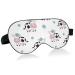 Cute Cow Flower Pattern Sleep Mask Light Blocking Eye Mask for Sleeping with Adjustable Strap Cartoon Spring Doodle Soft Lightweight Eye Cover Blindfold for Men Women Work Travel Naps Color 9