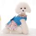 Floral Cat Clothes with Leash - Petyoung Princess Dress for Small Dogs & Cats - Blue Puppy Skirt Outfit - Buy Online on GoSupps.com