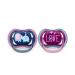 Philips Avent Ultra Air Schnuller- 2 Pack BPA-free breathable pacifier for babies from 18 months including transport and sterilization box elephants/love (model SCF349/22) Elephant/Love 2-pack heart