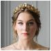 Anglacesmade Bridal Headband Leaf Vine Headband Gold Leaf Crown Leaf Tiara Wedding Headpiece Bridesmaid Prom Festival Hair Accessories for Women and Girls(Gold)
