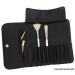 Kosmetex Empty Cosmetic Brush Bag for 11 Brushes - Black Imitation Leather Case with Zip Compartment - Buy Online on GoSupps.com