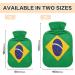 Zzxx Brazil Flag Hot Water Bottle 1L - Fleece Cover for Pain Relief Warmth & Cold Therapy - Buy Online on GoSupps.com