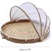 Hand Woven Wooden Serving Food Tent | Round Basket with Mesh Cover for Home Kitchen Storage - International Shipping - Buy Online on GoSupps.com