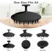 Meartchy Silicone Scalp Massager Shampoo Brush - Hair Growth, Dandruff Removal, Exfoliator, Soft Bristles - Black - Buy Online on GoSupps.com