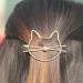 Yheakne Cat Hair Clip Barrette Gold Hair Barrette Pin Animal Hair Barrette Clips Decorative Hair Accessories for Women and Girls Cat Lover Gifts (Gold) - Buy Online on GoSupps.com