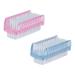 2pcs Nail Brushes for Cleaning Nails Two Sided Nail Dust Brush for Cleaning Portable Nail Scrubbing Brush for Cleaning Cuticles Fingernails Toes Scrub Brush for Women Men (Blue Red)
