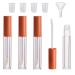 CAIYA 4 Pi ces Tubes de Gloss L vres Vides Rechargeable Brillant L vres Bouteille DIY Vide Baume L vres Tube Conteneur pour Baume l vres chantillons de Rouge l vres Orange