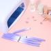 Nail Art Liner Brushes Set - 5Pcs 4/8/12/20/25mm Painting Tool for Nail Dotting & Fine Drawing - Purple Detail Brush for Long Lines & Designs - Buy Online on GoSupps.com