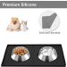 Moacc Silicone Lining Mats for Dogs & Cats - Slipproof Waterproof Food Underlay - 47x30cm Black Dot Pattern - Buy Online on GoSupps.com