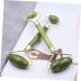 Minkissy 3Pcs Anti-Fold Gua Sha & Jade Face Roller Set | Facial Massage Tools for Skin Care | Double Head Iron Frame - Buy Online on GoSupps.com