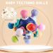 Bite Ring for Babies - Sensorimotor Gripping Ball & Teething Toy | Safe Chewable Rattle for 3-12 Months - Blue - Buy Online on GoSupps.com