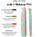 Make Up Pen 4 in 1 Makeup Pen Easy Switch Makeup Pen Includes Eyeliner Eyebrow Lip Liner & Highlighter Long Lasting Portable for Women Outdoor - Buy Online on GoSupps.com