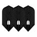 LSTYLE Dart Flights: L6 PRO Slim Shape - for Soft Tip and Steel Tip Darts Black Dimple