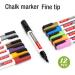 ZEYAR Liquid Chalk Marker 12 Colors - 3mm Fine Tip for Detailed Drawing | Writes on Chalkboards, Bistro Boards, Windows | Nonporous Surfaces | Wet Erase Marker - Buy Online on GoSupps.com