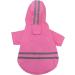 Outdoor Puppy Pet Rain Coat with Hood Waterproof Jackets PU Reflective Raincoat for Dogs Cats Apparel Clothes XL Pink - Buy Online on GoSupps.com