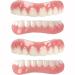 MXR Factory Dental prostheses instant veneers dental silicone tooth whitening temporary prosthesis teeth removable at the bottom wrong teeth. Repair your teeth for men and women 2 pairs