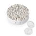 Dog Paws with Bones Pattern Contact Lens Case Travel Portable Travel Contact Lens Box with Mirror